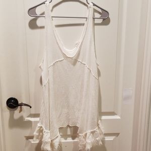 Ivory colored tunic tank top